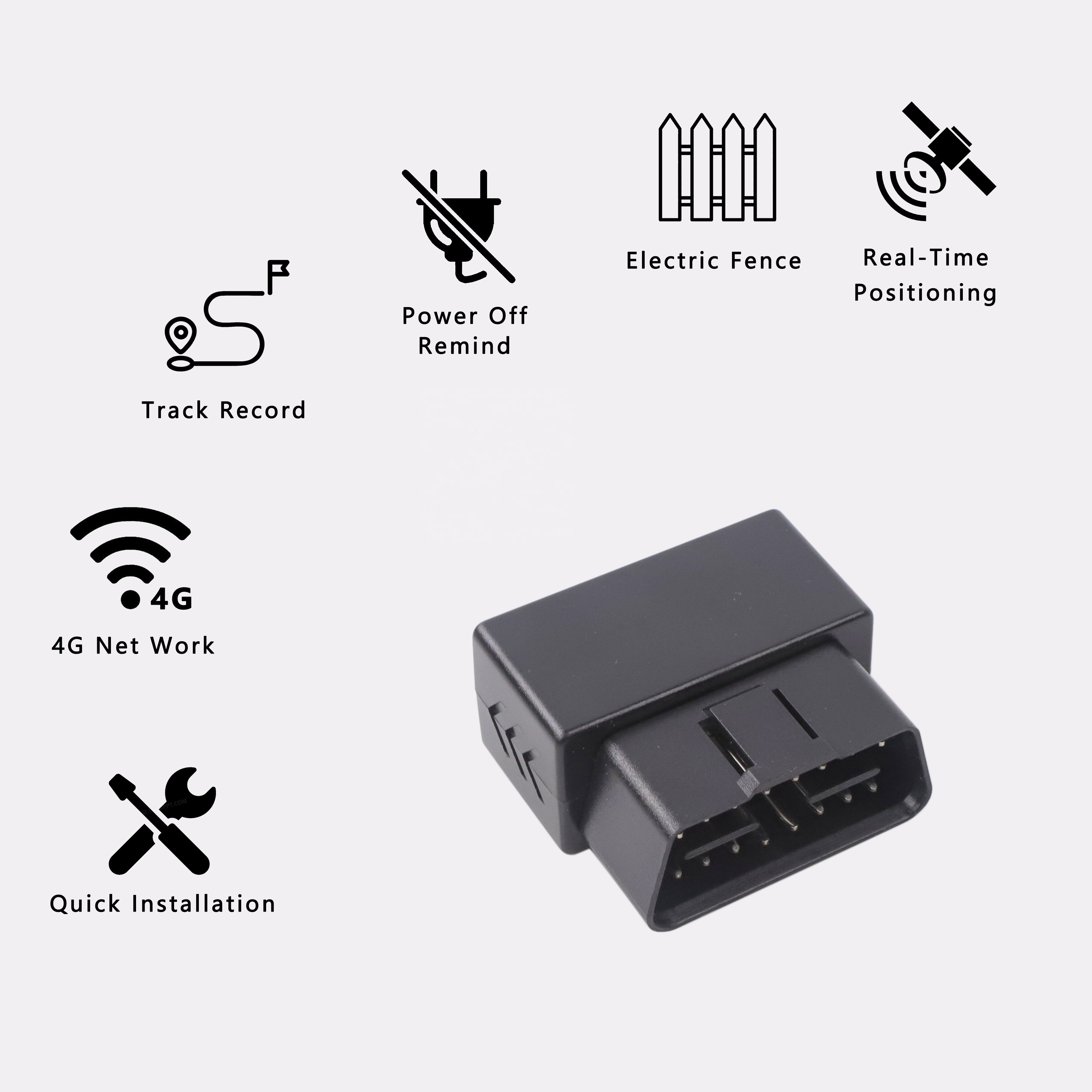 208C Fleet Vehicle Tracking System with App Plug and Play 4G Mini OBD GPS Tracker