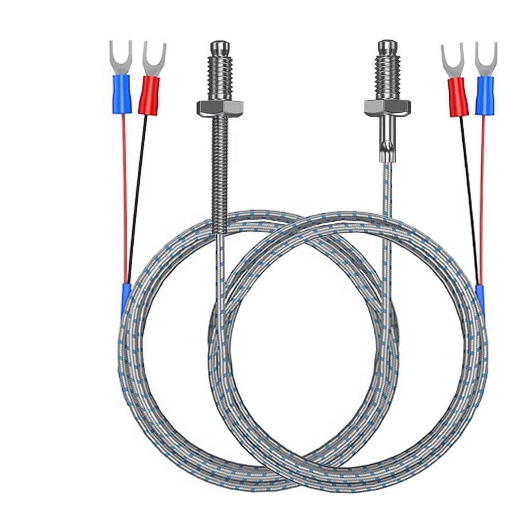 K type Thermocouple Wire, Temperature Sensor With 10m Tail length Range 0-600 With Last line Material shielded cable