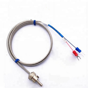 K type Circlip thermocouple sensor , NiCr-NiSi temperature sensor with shielded wire