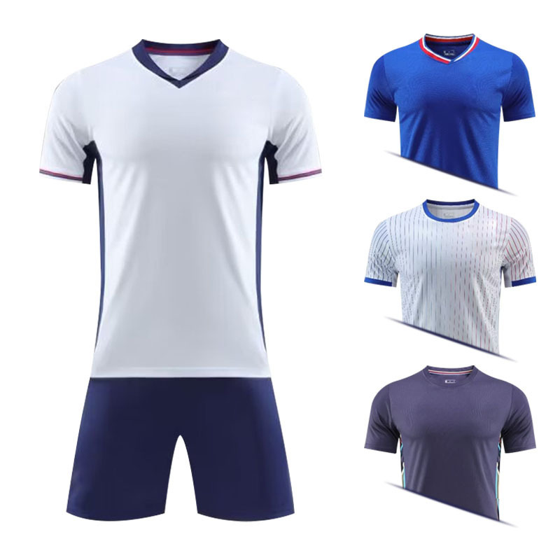 Wholesale Custom Thailand Soccer  Jersey sets  Blank Football kit Quick Dry  Football Uniform with socks