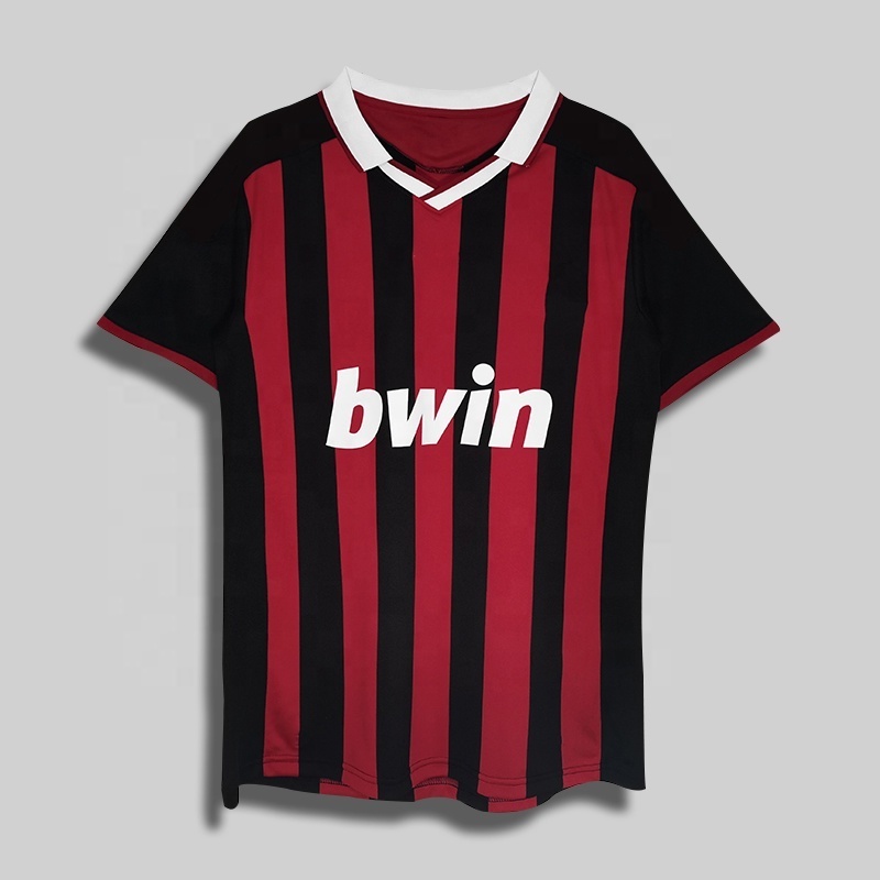 Wholesale Classic Old Season T-Shirt 13/14 AC Milan Home Way Retro Player Version Football Soccer Jersey Short sleeve Shirt