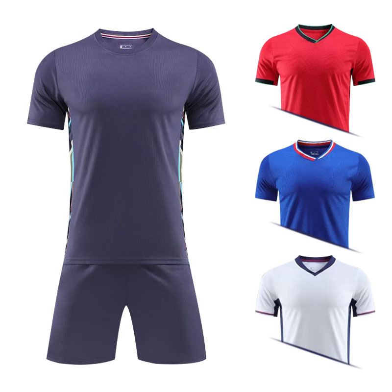 Wholesale Custom Thailand Soccer  Jersey sets  Blank Football kit Quick Dry  Football Uniform with socks