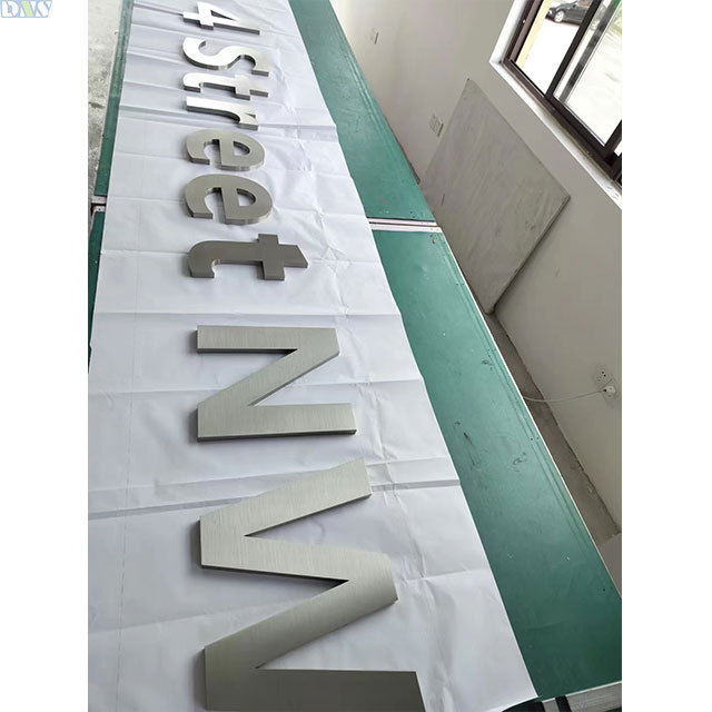 3d chrome letters custom stainless steel channel letter address sign  polished silver brushed letters with cheap  price