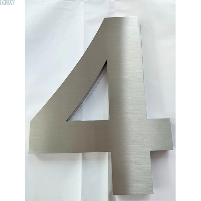 3d chrome letters custom stainless steel channel letter address sign  polished silver brushed letters with cheap  price