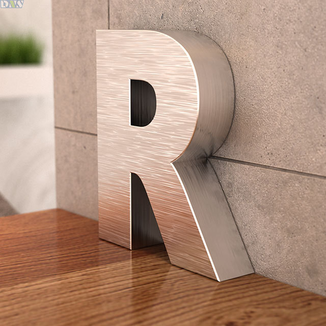 3d chrome letters custom stainless steel channel letter address sign  polished silver brushed letters with cheap  price