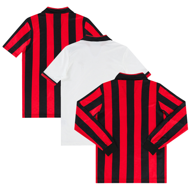 AC Milan retro fans version of the jersey Thai version classic of the shirt long sleeve football suit custom men