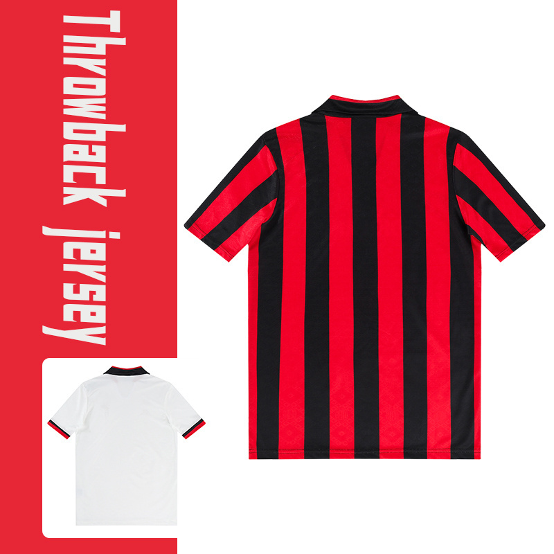 AC Milan retro fans version of the jersey Thai version classic of the shirt long sleeve football suit custom men