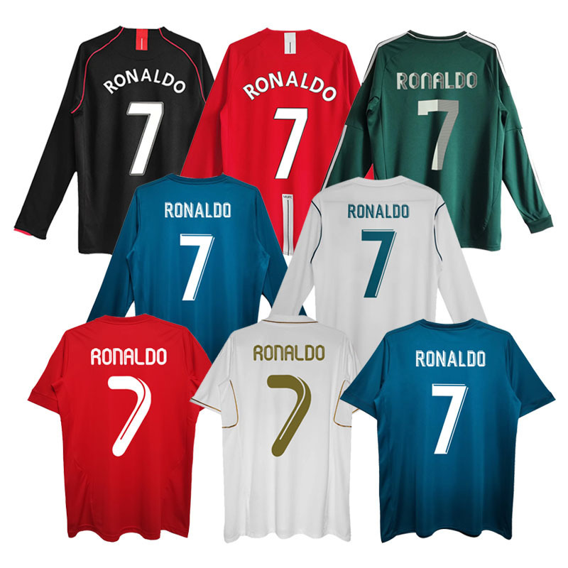 Wholesale Retro Vintage Ronaldo 7# and KAKA 22# Football Jersey High Quality Men's Soccer Uniforms from Thailand