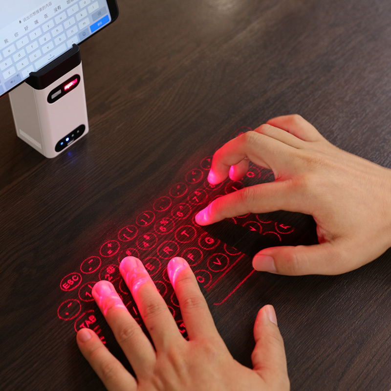 Portable Bluetooths Virtual Laser Keyboard Wireless Projection Mini Touch Keyboard With Mouse Function For Computer Phone Laptop