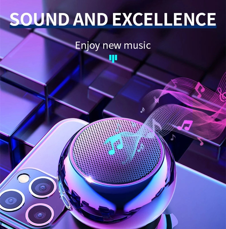 Mini Speaker with Mic TWS Wireless Sound Box HiFi Music Cell Phone Tablet Metal Loud Speaker m3 Sport Portable Subwoofer Speaker