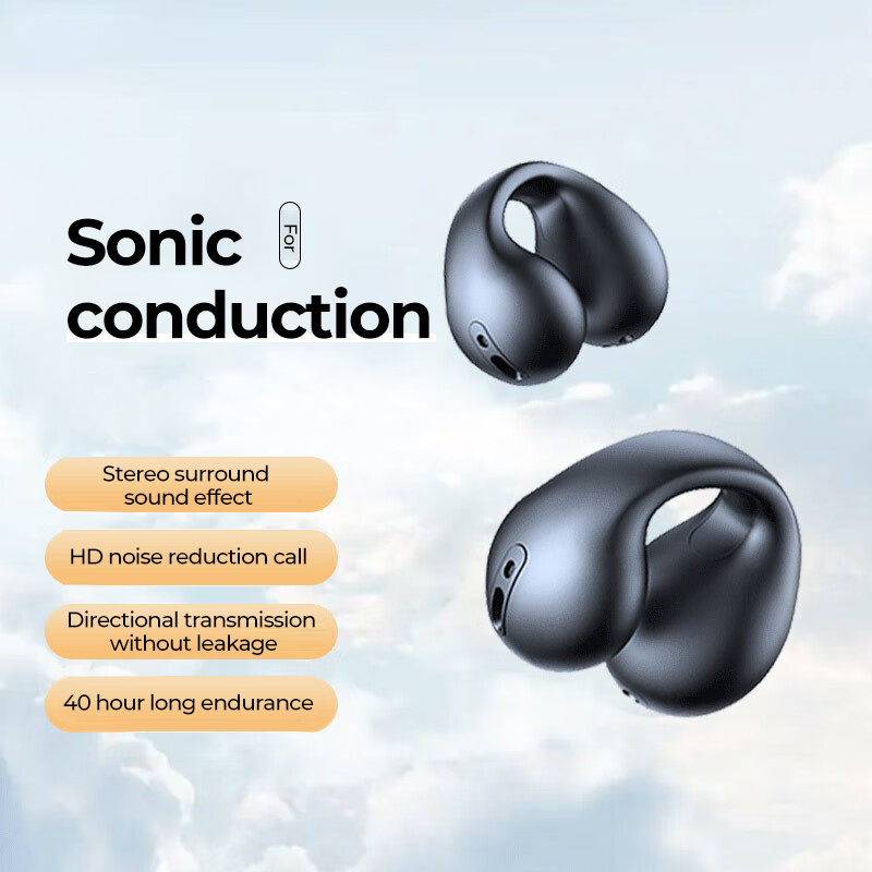 Ear Hook Earphones Bone Conduction TWS Earbuds Wireless Bluetooths Built-in Microphone Ear Ring Style Waterproof Sports Headset