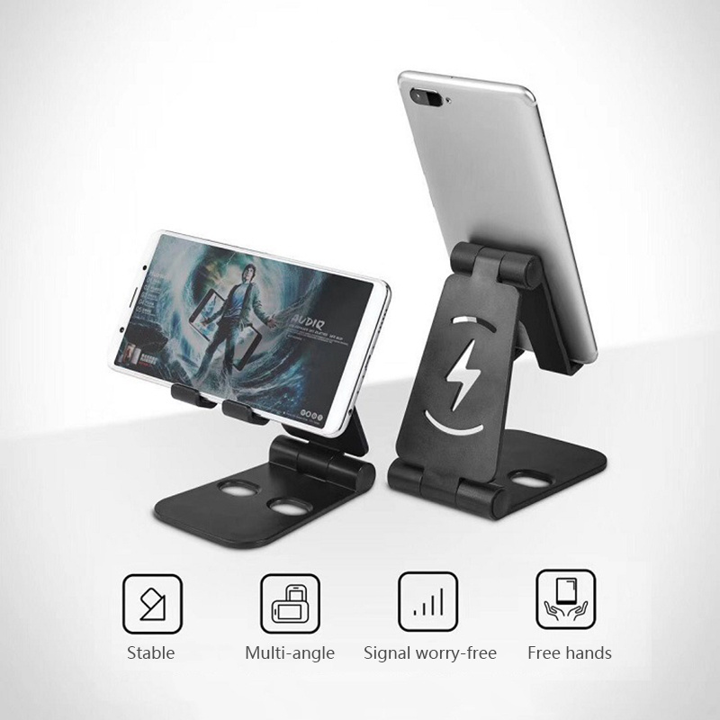 Portable Mini Mobile Phone Holder Foldable Desk Stand Holder 4 Degrees Adjustable Universal for iPhone Android Phone