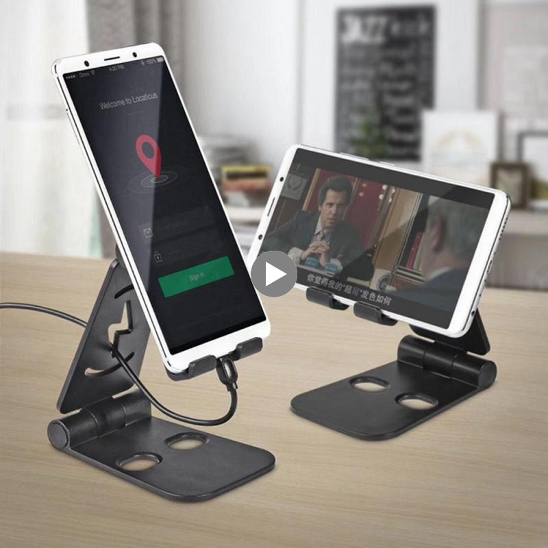 Portable Mini Mobile Phone Holder Foldable Desk Stand Holder 4 Degrees Adjustable Universal for iPhone Android Phone