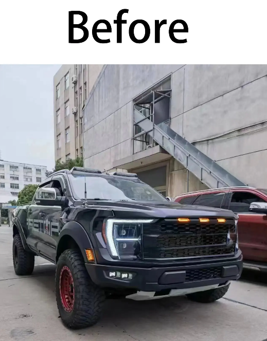 Modified old tyle the new facelift body kit for 2012-2021 Ranger to 2018 F150 Hulk body kit Upgrade