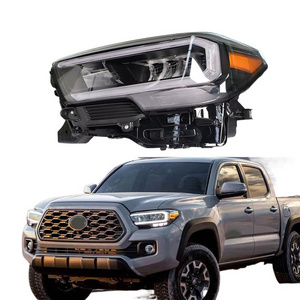 Clear Lens Driver Left Side Full LED Black Headlight For Toyota Tacoma 2020-2023