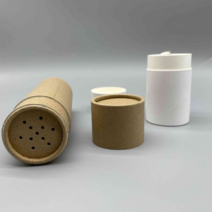 Food Grade Cardboard Cosmetic Powder Shaker Paper Tube Packaging With Sifter