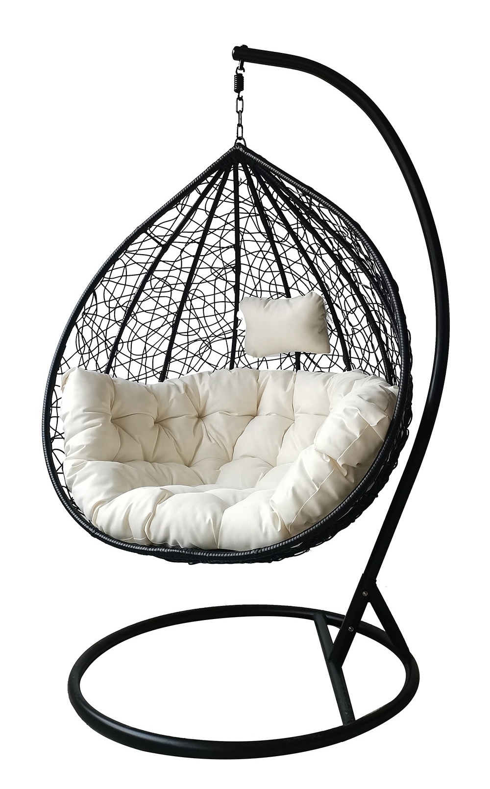 Hanging chair with round frame rattan hanging egg garden rattan swing rattan swing chair wicker tear drop foldable swing chair