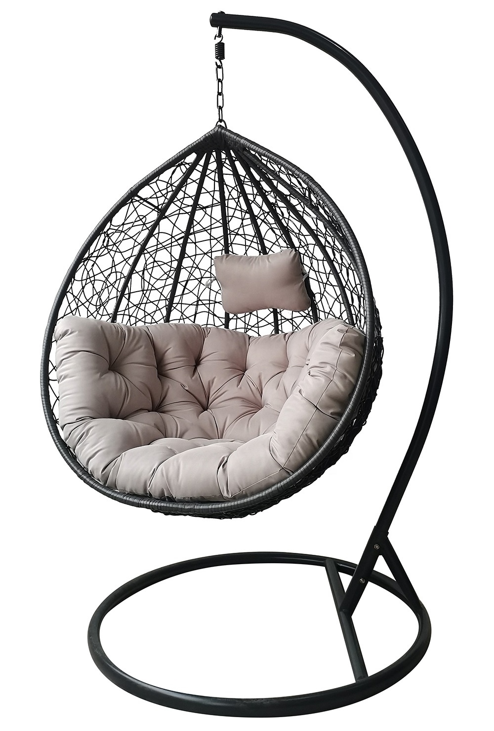 Hanging chair with round frame rattan hanging egg garden rattan swing rattan swing chair wicker tear drop foldable swing chair