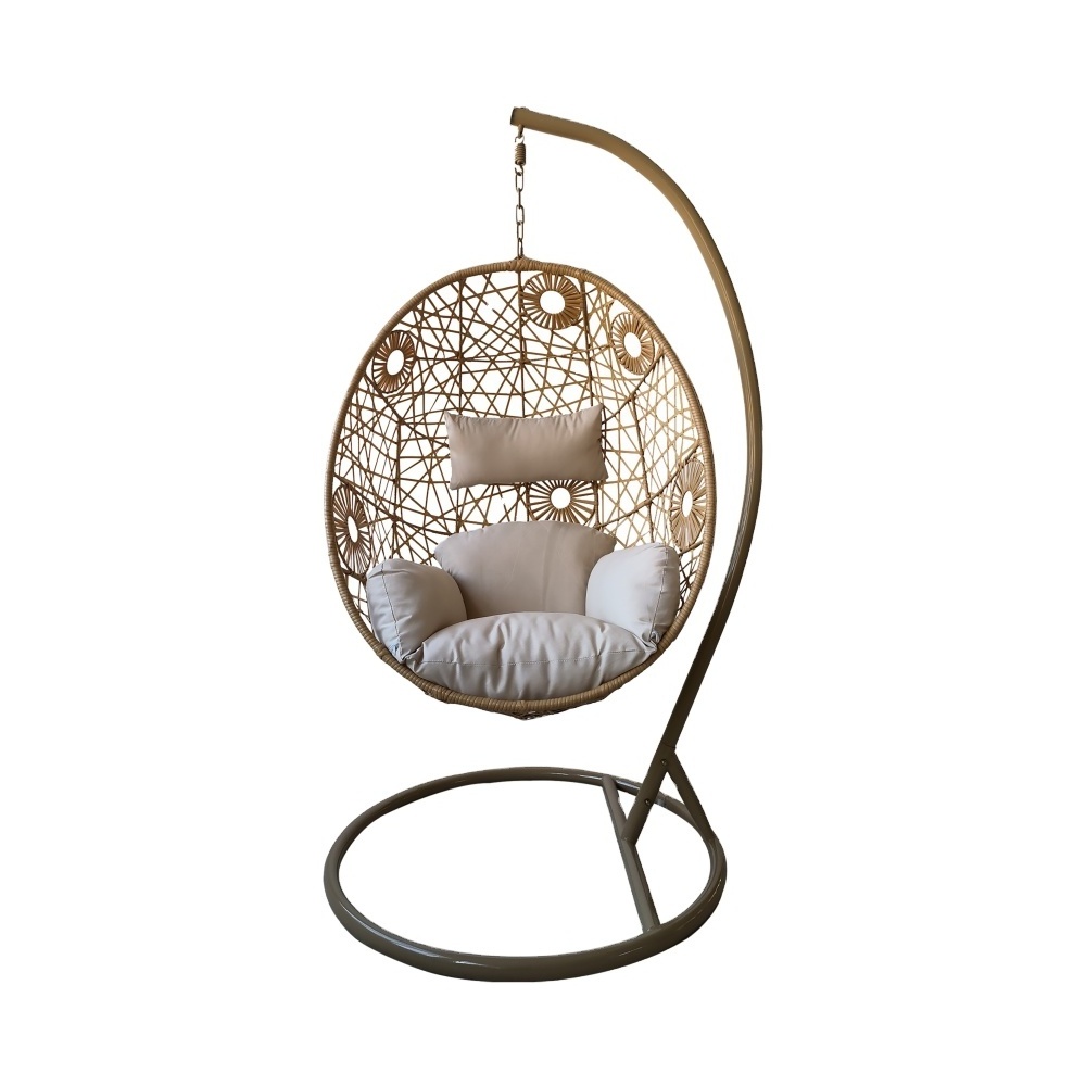 Cheap Round Balcony Garden Swing Chair Outdoor Furniture Patio Swings Hanging Sensory Rattan Egg Chair