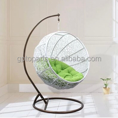 GP Rattan Outdoor Patio Balcony Porch Lounge Egg Swing Chair  with Cushin ang Stand