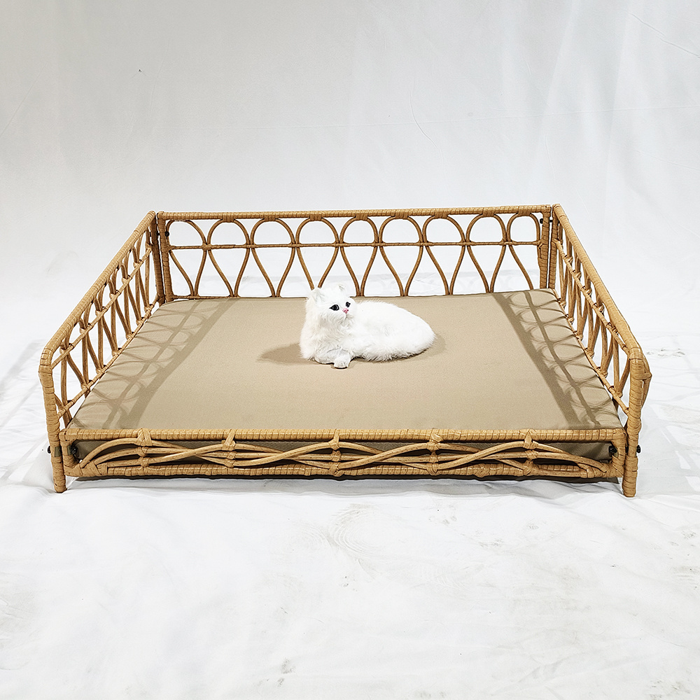 Factory custom Pet house Hanging Egg Swing rattan pet bed wicker Nest braided Hammock Chair Cat Basket Bed