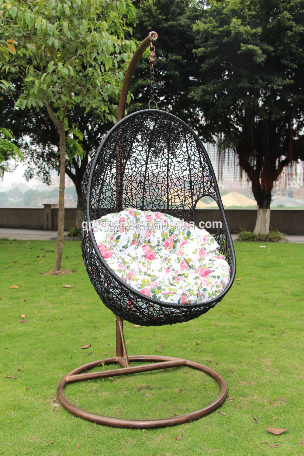 Wicker Rattan Swing Bed Chair Weaved Egg Shape Hanging Hammock