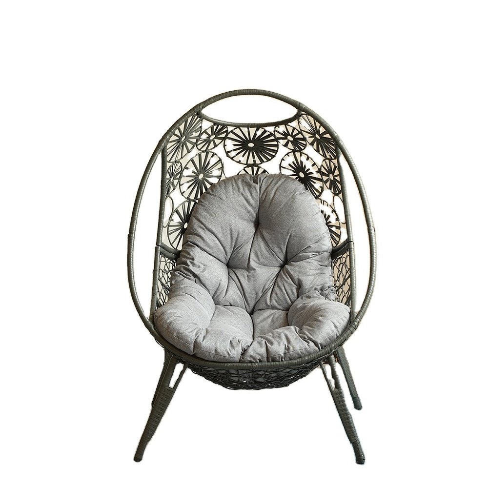 Outdoor Indoor Furniture Hand-knitted PE Rattan /Wicker Patio Sofa Leisure Lounge Egg Chair Garden Nest Chairs Home Furniture