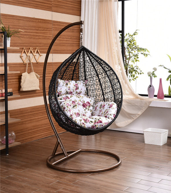 Hanging egg shaped chair sale with stand