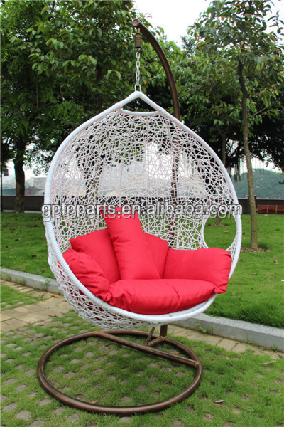 Rattan Swing Patio Furniture Garden Hanging Egg Chair w/ Cushion In or Outdoor