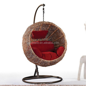 Round rattan outdoor bed outdoor swing bed round hanging bed round