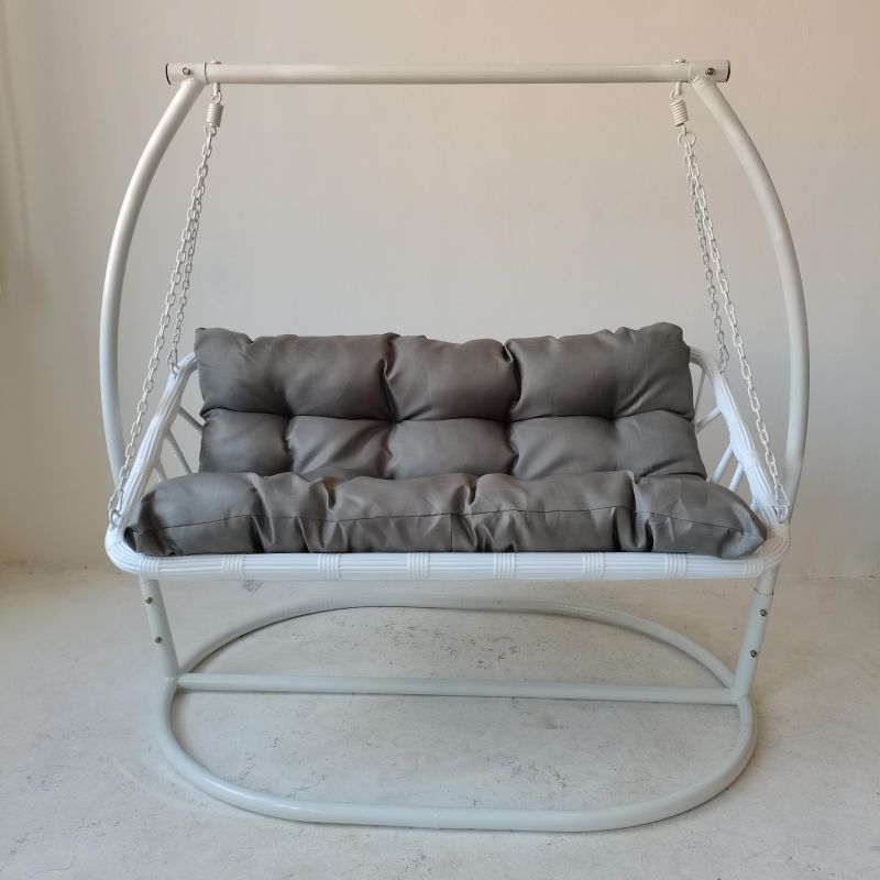 Lower price outdoor hanging egg chair double seat leisure garden swing chair 1901