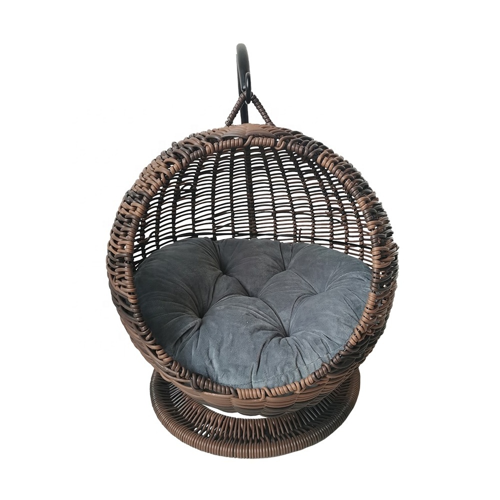 2021 Cat Bed for Indoor a Covered Modern Cat Hideaway Hut of Rattan Houses Nest Pets in Dome Basket Design Rattan Sofa Bed Pet