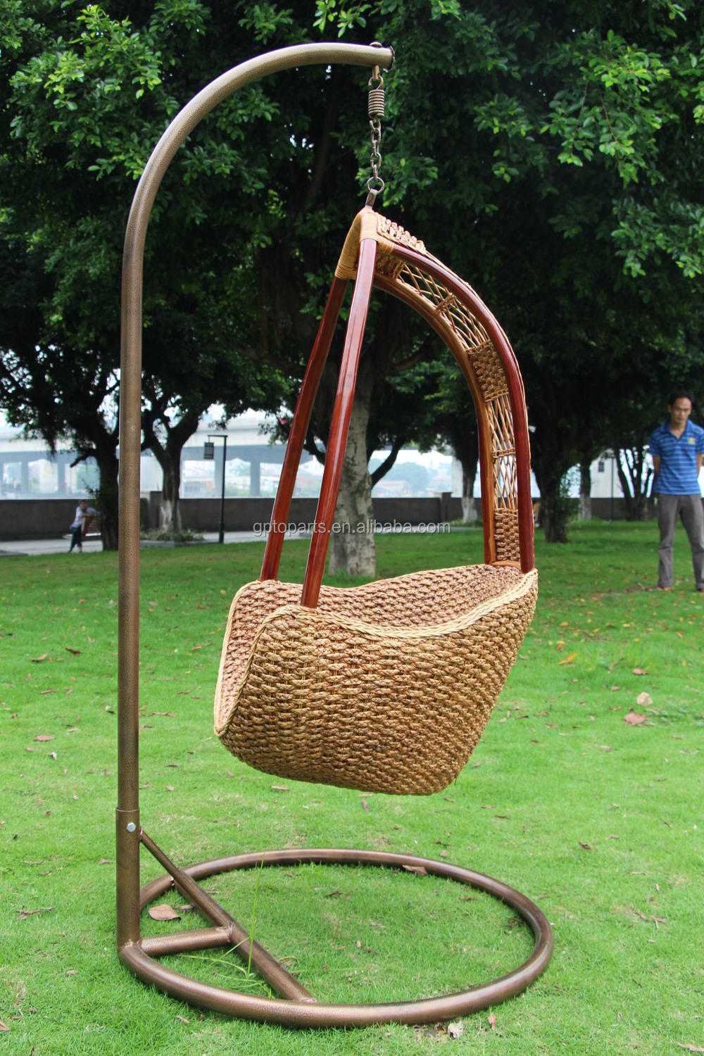 Balcony Swings Design Rattan Hanging Chair Cane Wing