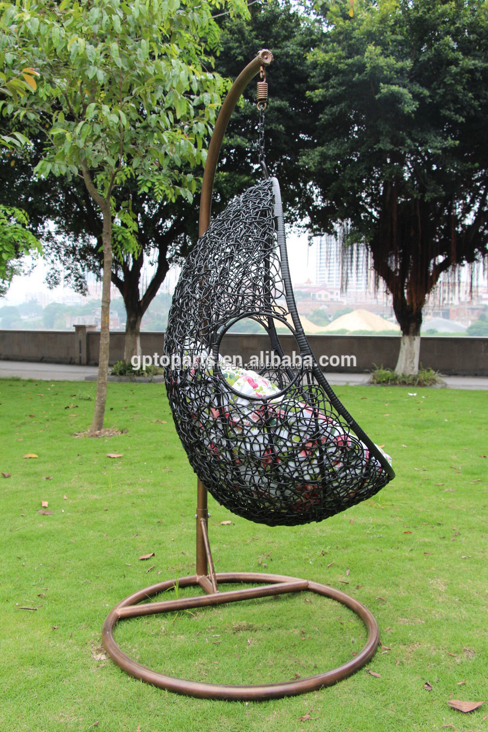 Wicker Rattan Swing Bed Chair Weaved Egg Shape Hanging Hammock