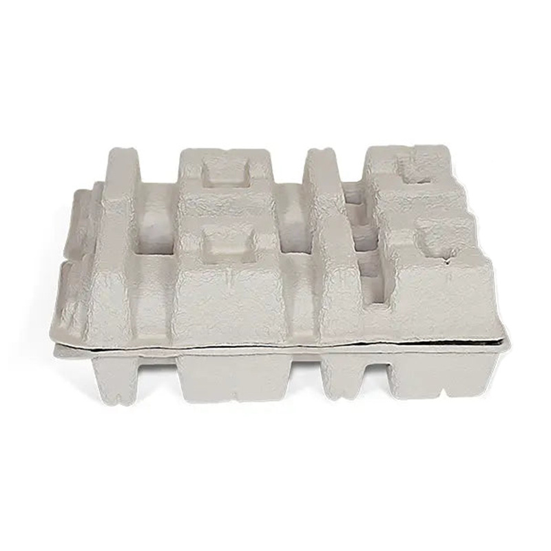 Wholesale Degradable Molded Pulp Wine Tray Shipping Box Eco Friendly Wine Shipper Packaging