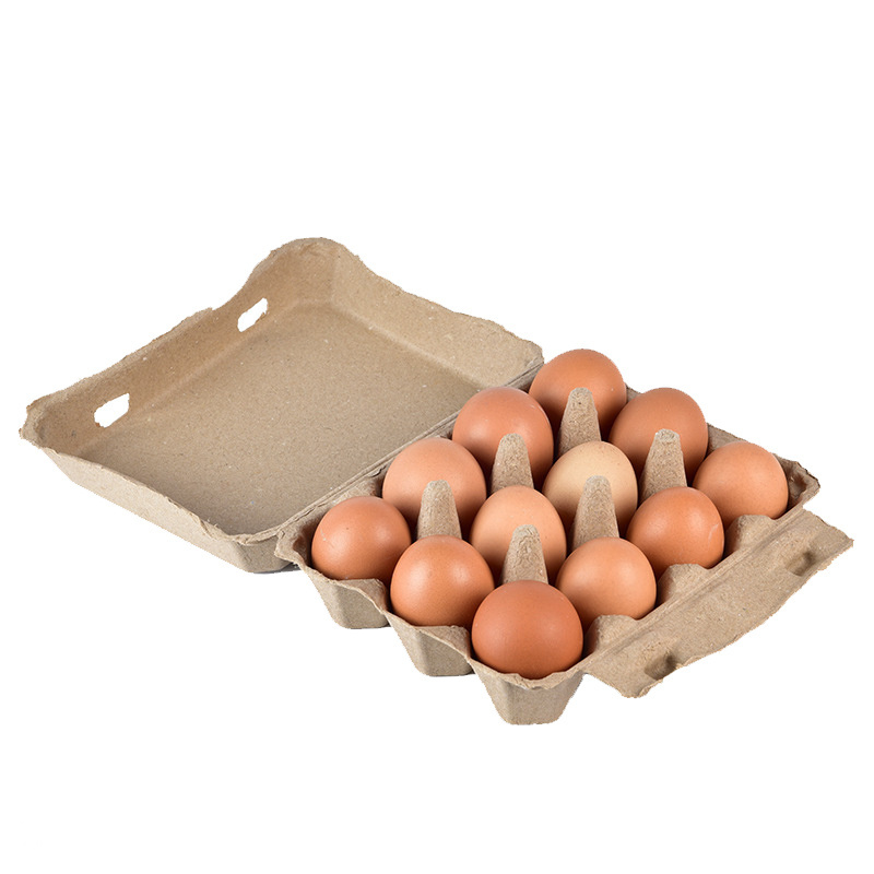 Biodegradable Recycled Molded Paper Packaging Pulp 6/8/10/12/15 Empty Egg Boxes Tray Cartons Wholesale For Sale