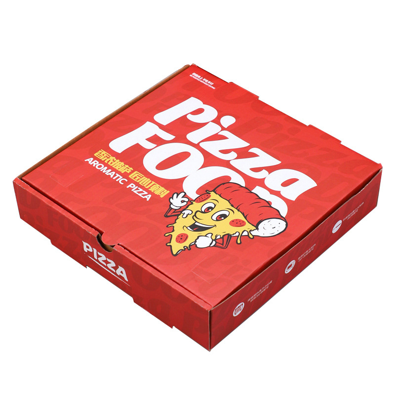 Custom Size Shape Wholesale Yellow Corrugated Pizza Packing Carton Box with Logo Box For Pizza