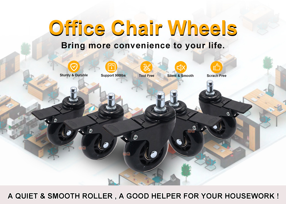 Wear-Resistant trolley wheels heavy duty Cabinet workbench industrial medical Polyurethane casters wheels