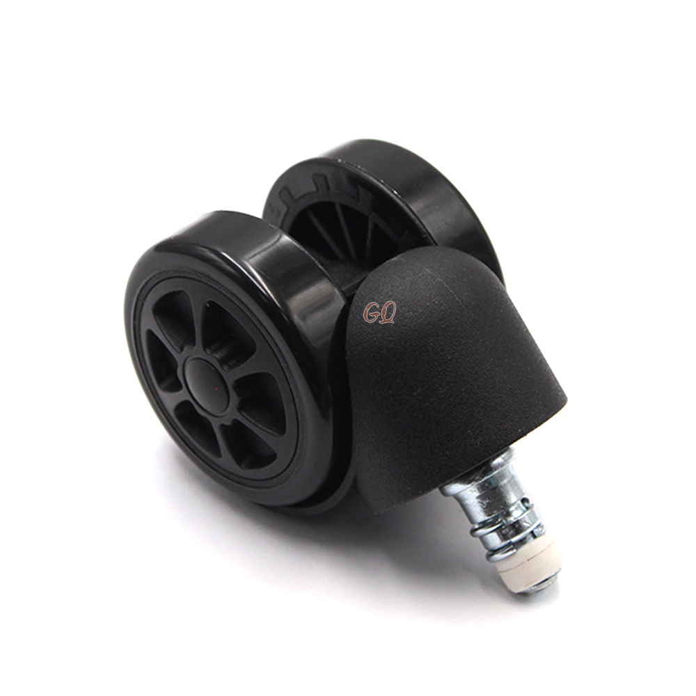 Factory custom furniture accessories office chair parts black swivel twin caster wheels caster for table legs GQ-C019