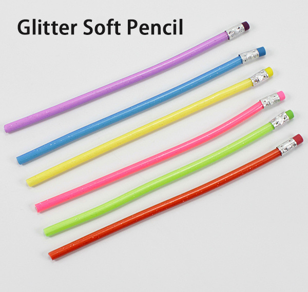 FUNWOOD GQC Plastic Soft Flexible Pencil,Wholesale Easy Folding Custom Printed Plastic Pencils