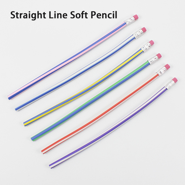 FUNWOOD GQC Plastic Soft Flexible Pencil,Wholesale Easy Folding Custom Printed Plastic Pencils