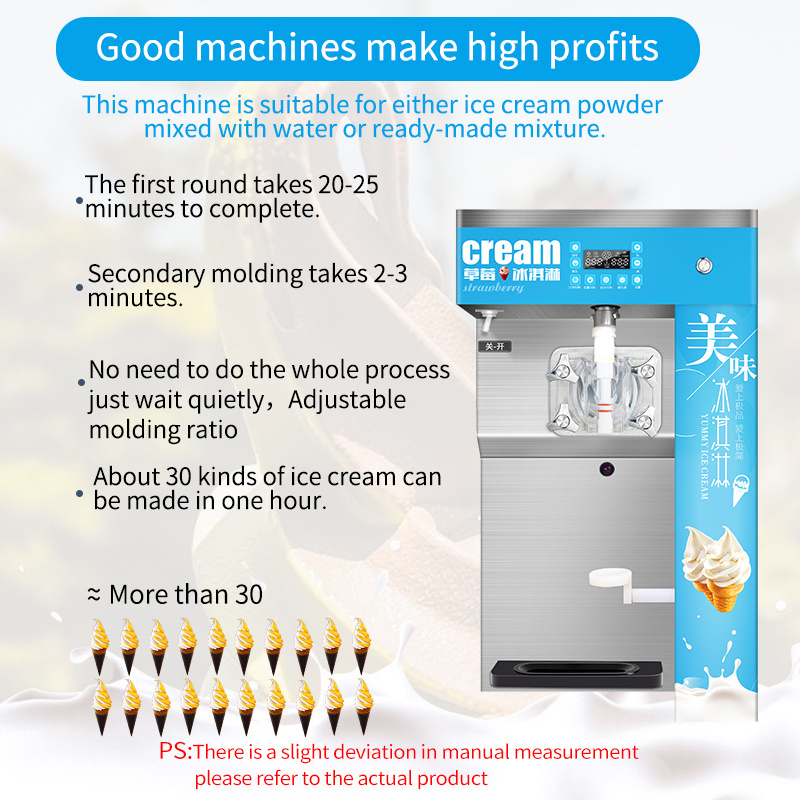 GQ-25AB Commercial Turkish Automatic Dispense Freeze Ice Cream Packing Machine Table Multifunctional Milking Machine for Men GQ