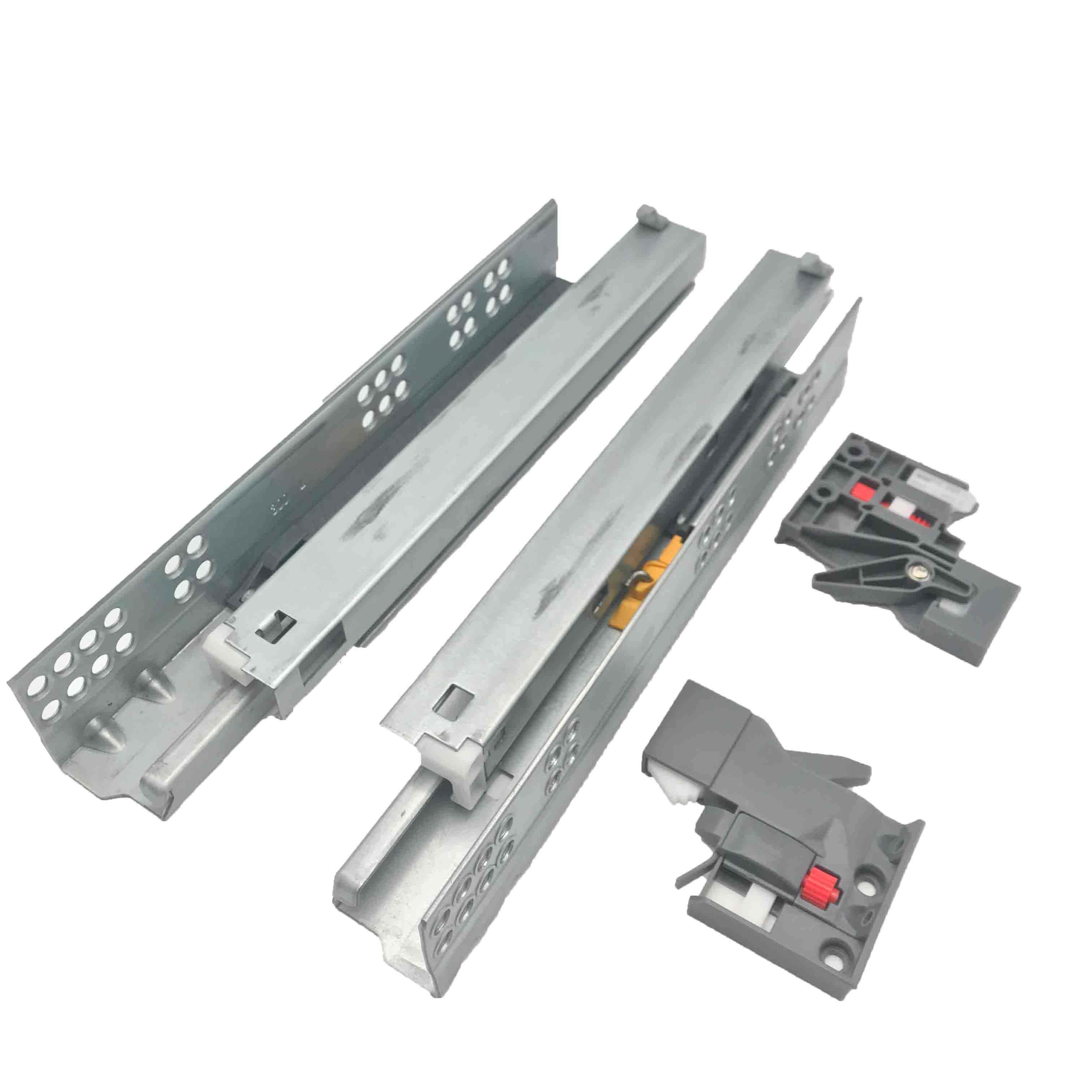 21Inch Soft Closing Lower Drawer Slide With Adjustable Locking Device And Bracket