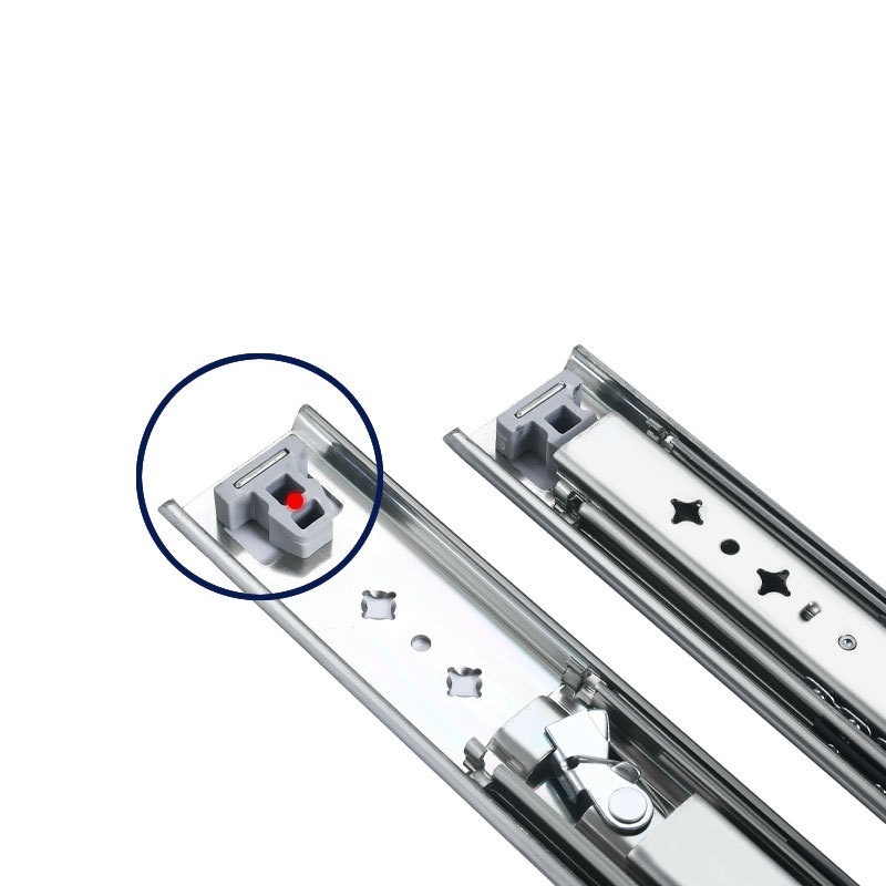 Drawer runner guide correderas Load 120KG 53mm full Extension ball bearing telescopic rail heavy locking drawer slides with lock