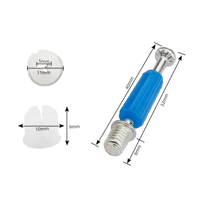 Wholesale Furniture Accessories 15*11.5mm Cam Lock Hardware 3 in 1 Minifix Fastener plastic furniture connector fittings