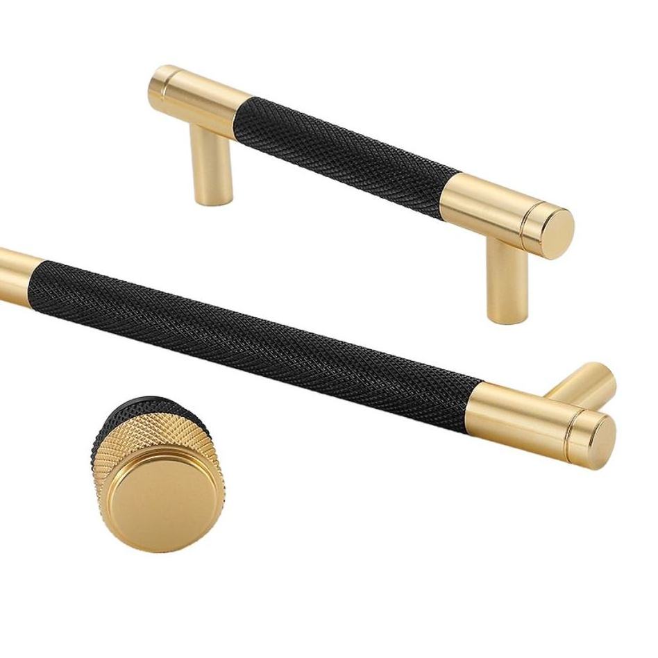 160mm simple luxury wardrobe drawer handle brush gold kitchen cabinet handle and knobs for furniture hardware