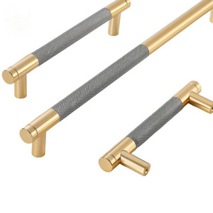 160mm simple luxury wardrobe drawer handle brush gold kitchen cabinet handle and knobs for furniture hardware