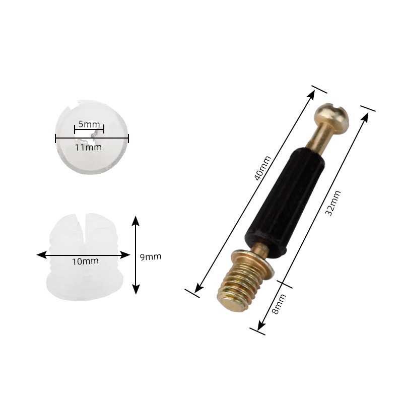 Wholesale Furniture Accessories 15*11.5mm Cam Lock Hardware 3 in 1 Minifix Fastener plastic furniture connector fittings