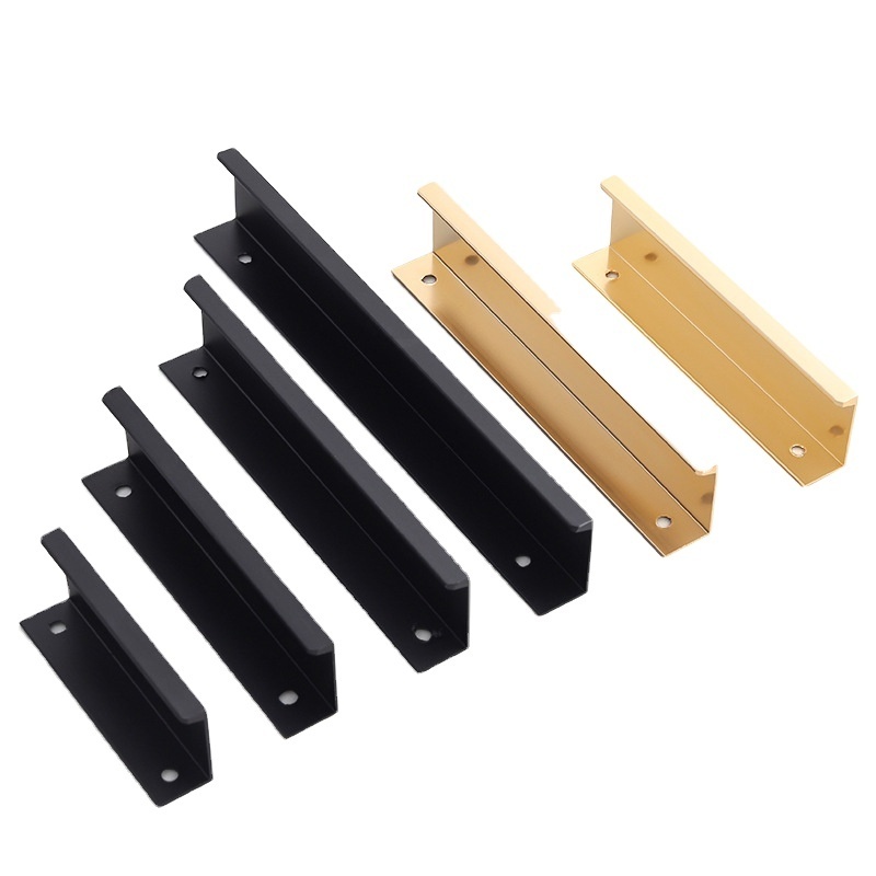 Hot selling 96mm Aluminium Profile Concealed Drawer Handle for Bedroom Kitchen Cabinet Furniture Decor for Living Room