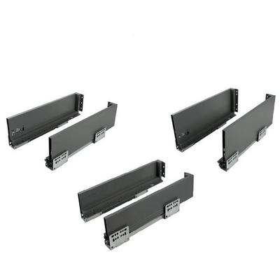 Slim box with extended side square railings Undermount Slide Drawer Push Open Soft Close Euro Style 270-550 Undermount Slides